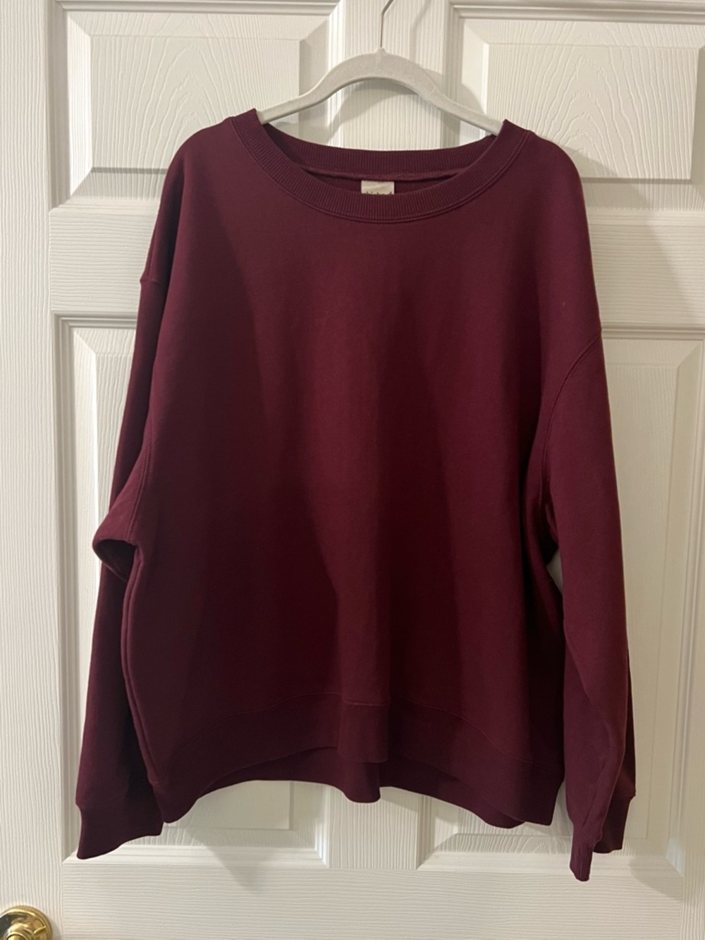 Chicka-d Burgundy Oversized Crewneck Sweatshirt NWT